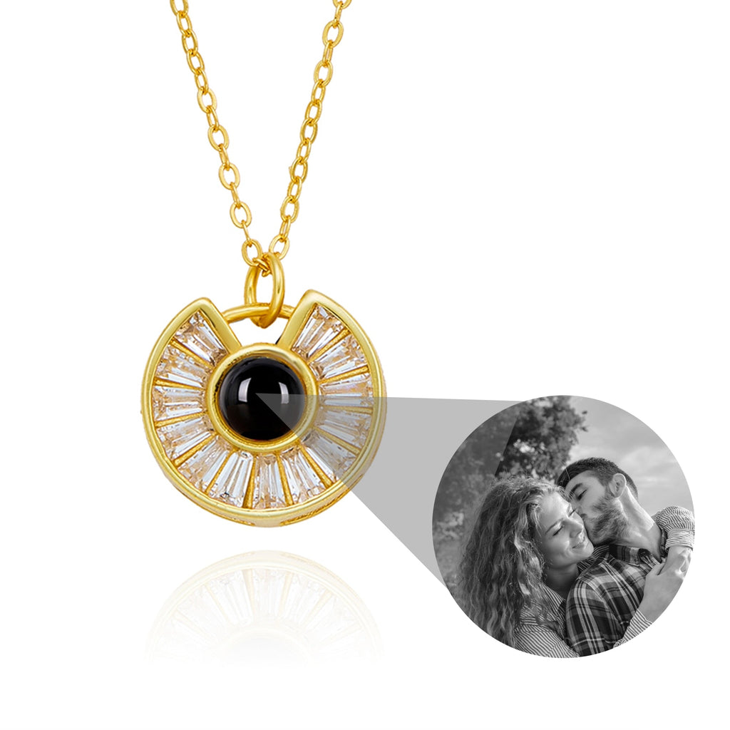 Custom Photo Necklace Flower Necklace Valentine's Day Romantic Gift - MERGE.DAY.1.FREESTYLE