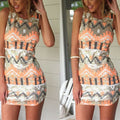 Sleeveless Slim Fitting Mini Dress Fashion Holiday Daily Leisure Beach Party Sheath Dress - MERGE.DAY.1.FREESTYLE