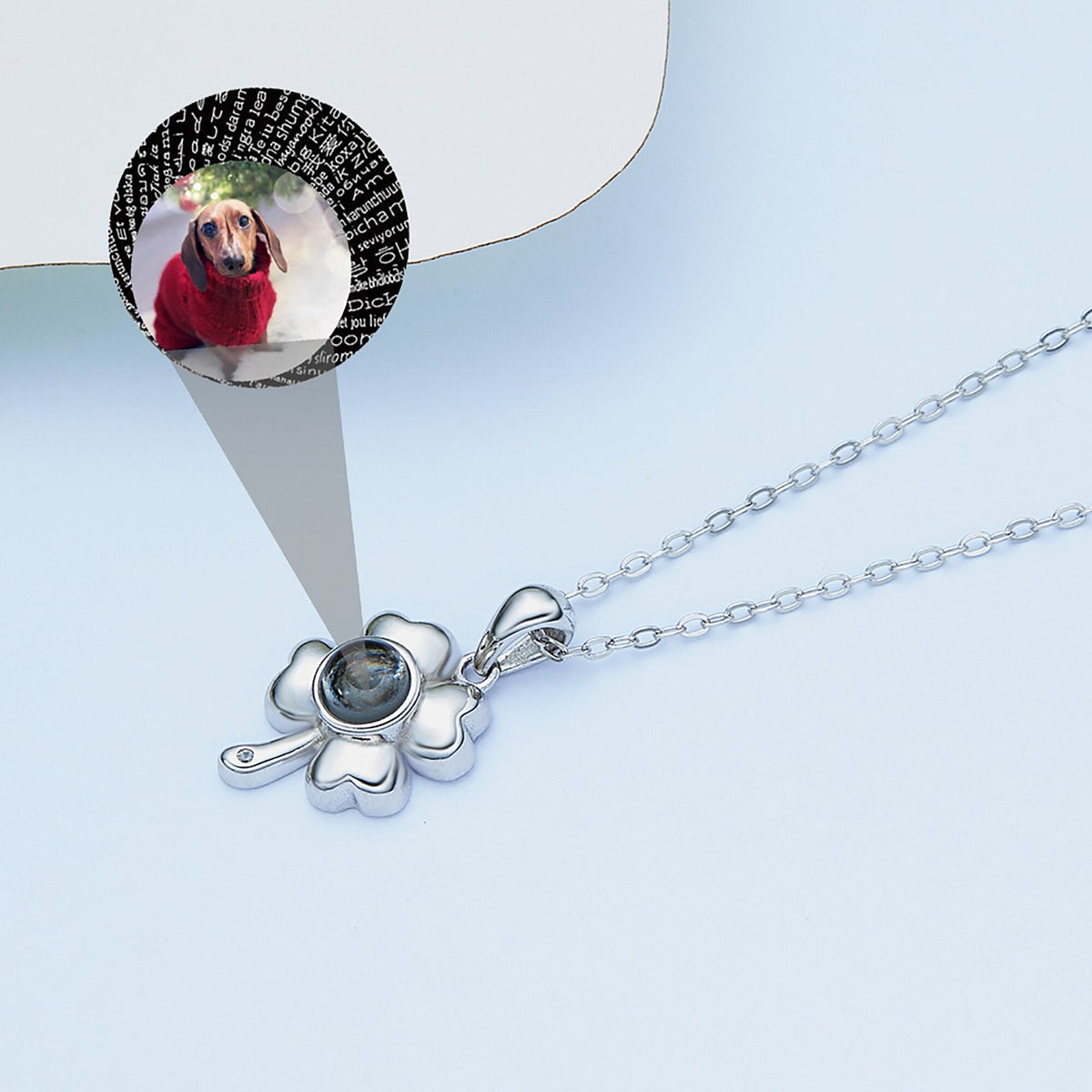Customized 925 Silver photo Projection Necklace Couple Memory Gifts - MERGE.DAY.1.FREESTYLE