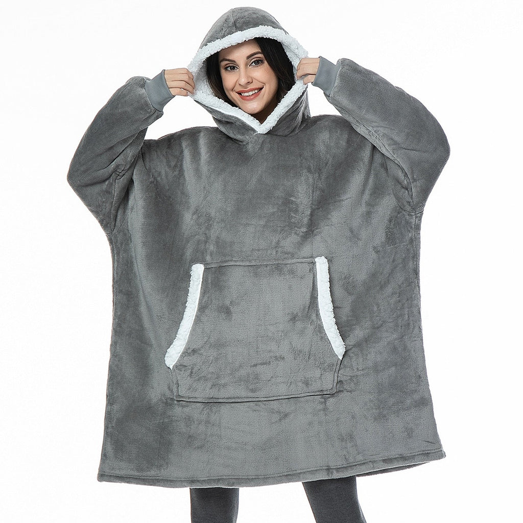 Oversized Hoodie Sweatshirt Women Tie Dye Hoodies Fleece Giant Wearable Blanket - MERGE.DAY.1.FREESTYLE