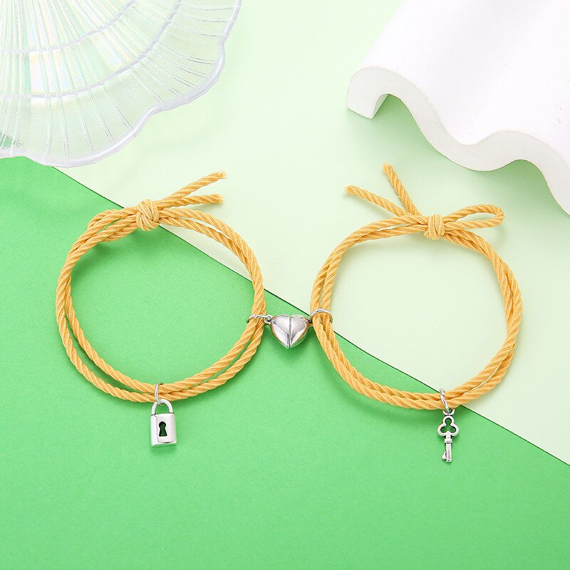 2Pcs Couple Matching Bracelet Magnetic Distance Bracelet - MERGE.DAY.1.FREESTYLE
