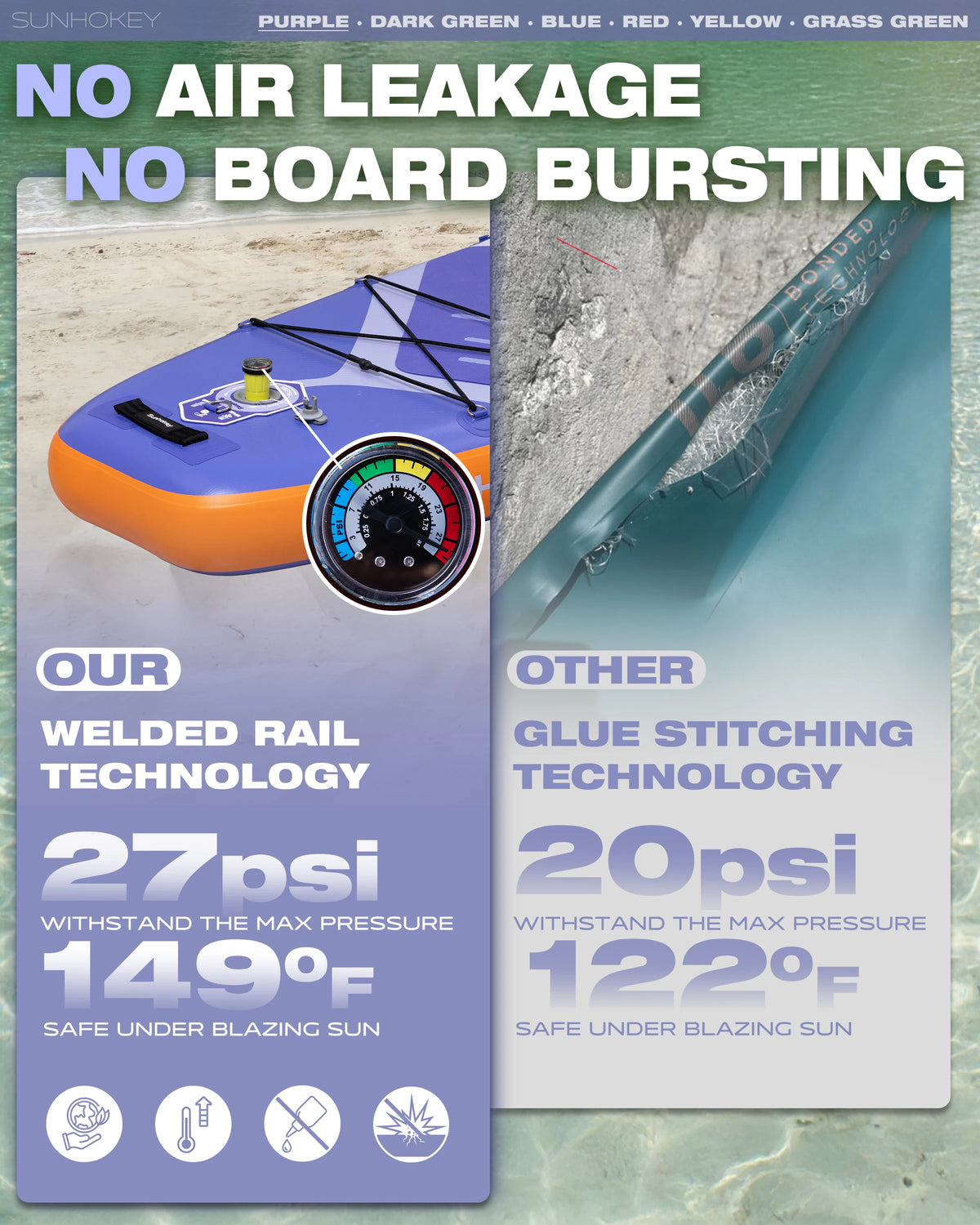 EU Warehouse in Stock sup Board Free Shipping Tabla De Paddle Surf Inflatable Stand up Paddle Board Purple Surfboard for Unisex - MERGE.DAY.1.FREESTYLE