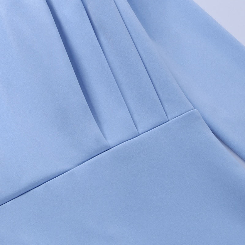 Elegant Women Dress Stand Collar Slim Waist Solid Ankle Length Autumn Long Sleeve Dress - MERGE.DAY.1.FREESTYLE