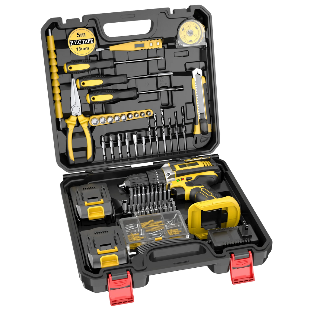 20V Cordless Impact Hammer Drill Kit 3/8 Keyless Chuck Electric Screwdriver Set DIY Tool Battery Powered Supports OEM - MERGE.DAY.1.FREESTYLE