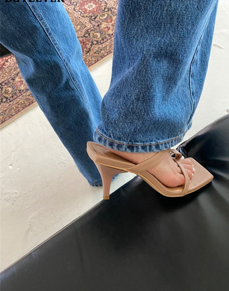 High Waist Pockets Female Floor-length Wide Leg Denim Trousers - MERGE.DAY.1.FREESTYLE