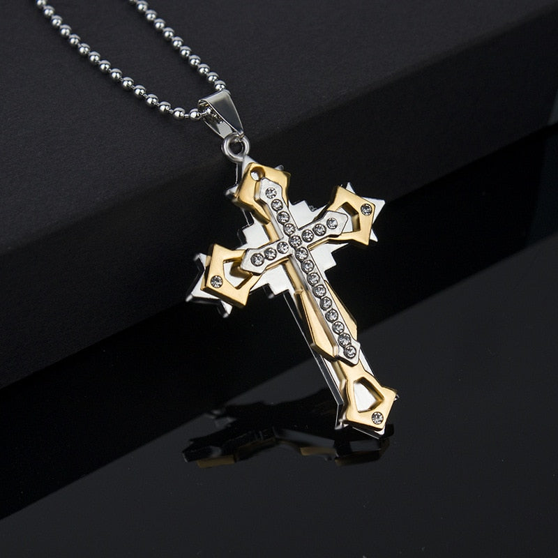 Black Rectangle Pendant Necklace Men Stainless Steel Chain Men Necklace Jewelry - MERGE.DAY.1.FREESTYLE