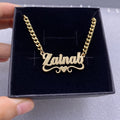 Custom Name Necklace With Heart Stainless Steel Cuban Chain Necklace - MERGE.DAY.1.FREESTYLE