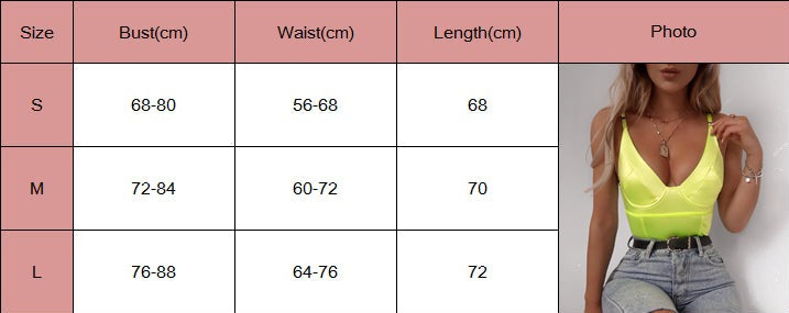 Women Sleeveless V Neck Sexy Bodycon Bodysuit Stretch Leotard Summer Jumpsuit - MERGE.DAY.1.FREESTYLE
