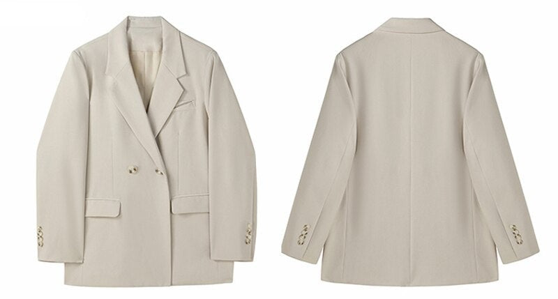 Oversized Women Jacket Loose Double Breasted Female Suit Coats Elegant - MERGE.DAY.1.FREESTYLE