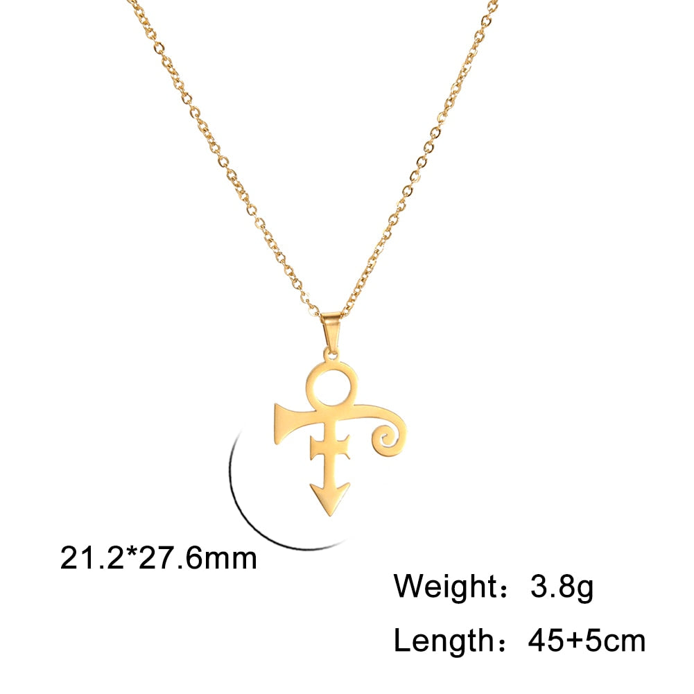 Guitar Memorial Love Symbol Pendant Necklace Le Petit Prince Necklaces - MERGE.DAY.1.FREESTYLE