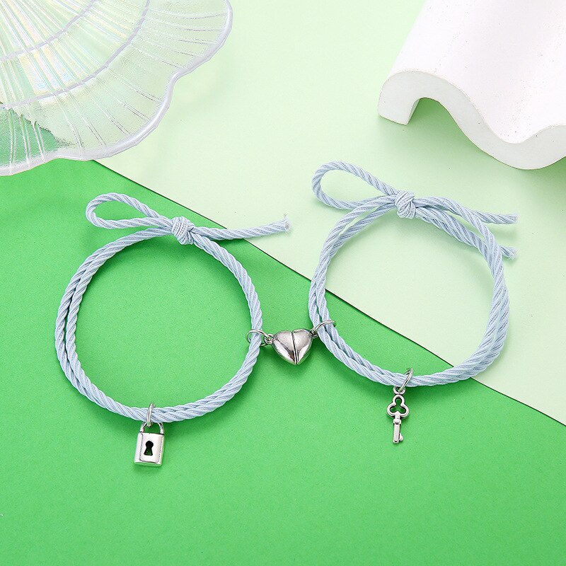 2Pcs Couple Matching Bracelet Magnetic Distance Bracelet - MERGE.DAY.1.FREESTYLE