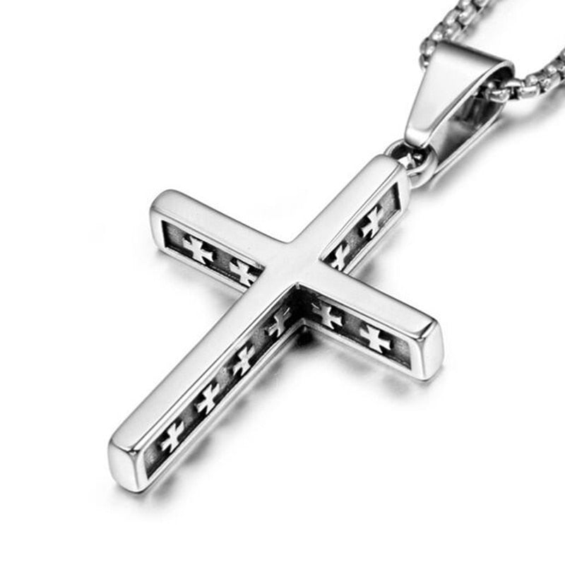 Personality Creative Jesus Cross Amulet Pendant Rock Casual Gift Catholic Christian Necklace - MERGE.DAY.1.FREESTYLE
