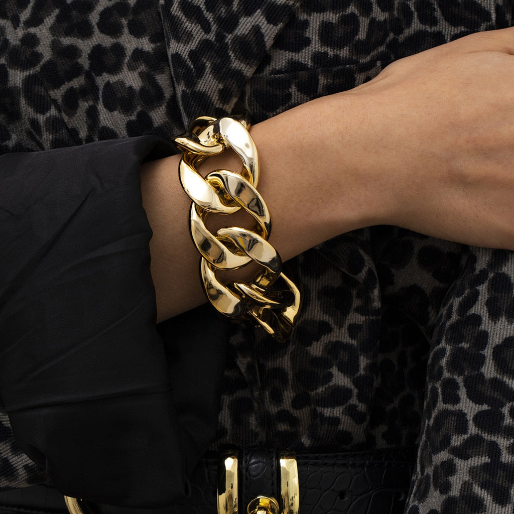 Hip Hop Thick Link Chain Bracelet Women's CCB Material - MERGE.DAY.1.FREESTYLE