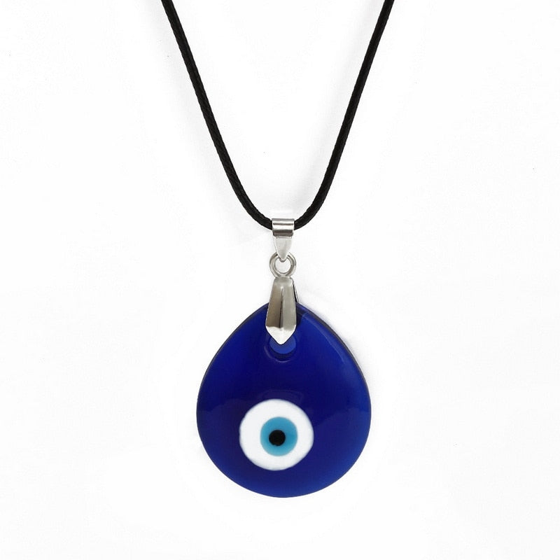 Turkish Evil Eye Pendant Choker Necklace Lucky Blue Evil Eyes Clavicle Chain Necklace - MERGE.DAY.1.FREESTYLE