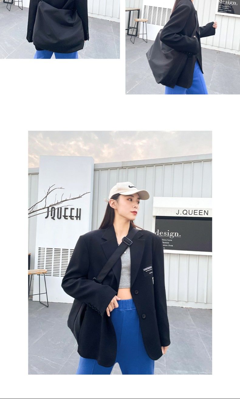 Oversize Blazer Women Autumn Loose Wide Shoulder Suit Coats Casual Label Blazers Female - MERGE.DAY.1.FREESTYLE