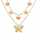 Multi Layer Lock Portrait Pendants Necklaces For Women Gold Metal Key Heart Necklace - MERGE.DAY.1.FREESTYLE