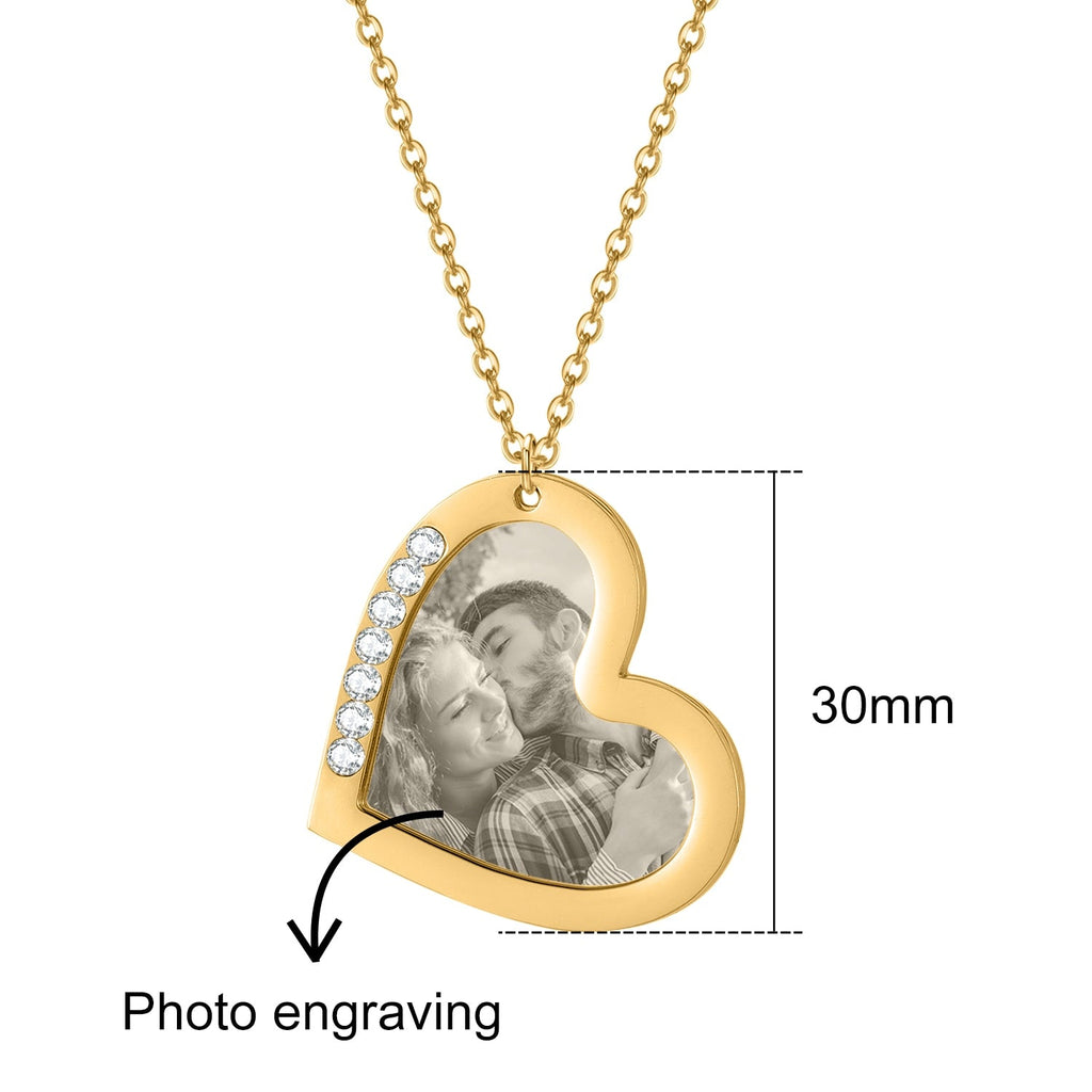 Personalized Photo Necklace For Family Gift Lover Diamond Pendant Engrave Name Necklace - MERGE.DAY.1.FREESTYLE