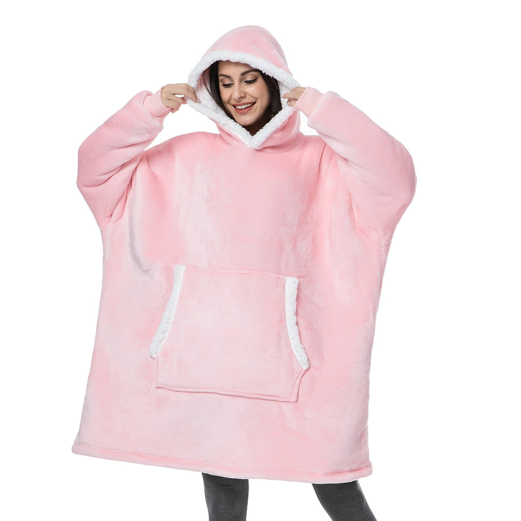 Oversized Hoodie Sweatshirt Women Tie Dye Hoodies Fleece Giant Wearable Blanket - MERGE.DAY.1.FREESTYLE