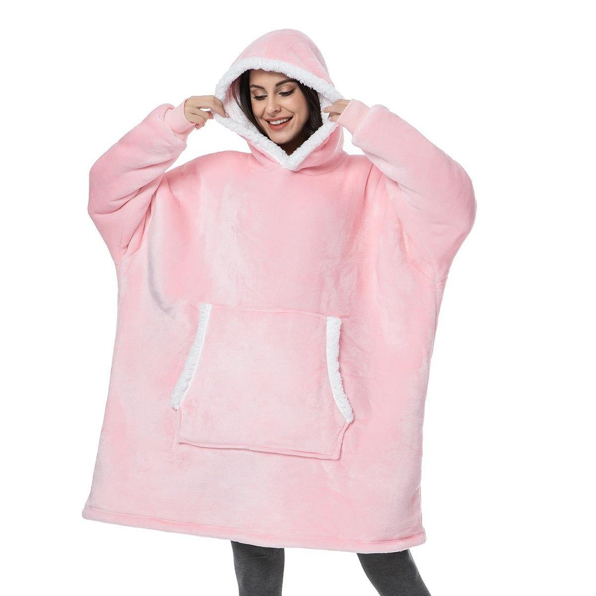 Oversized Hoodie Sweatshirt Women Tie Dye Hoodies Fleece Giant Wearable Blanket - MERGE.DAY.1.FREESTYLE
