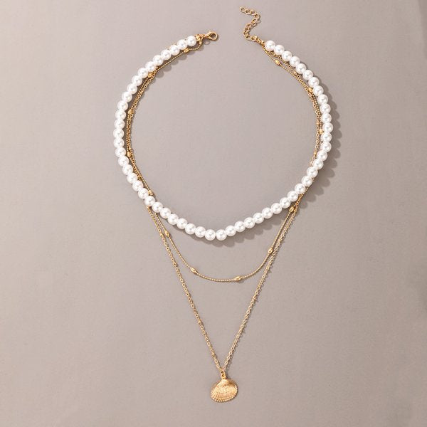 Big White Imitation Pearl Beads Choker Clavicle Chain Necklace For Women Wedding Jewelry - MERGE.DAY.1.FREESTYLE
