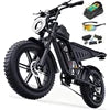 Factory Direct Price F6 48v 15.6Ah Hot Sale US Warehouse ElectricMountain EBike 20" Fat Tires With Plain Rear Passenger Seat - MERGE.DAY.1.FREESTYLE