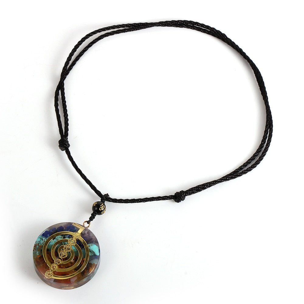 Energy Generator Orgone Amulet 7 Chakras Pendant Necklace - MERGE.DAY.1.FREESTYLE