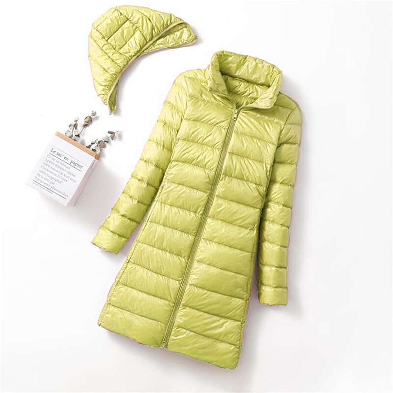 Ultralight Thin Down Jacket White Duck Down Hooded long Jackets Long Sleeve - MERGE.DAY.1.FREESTYLE