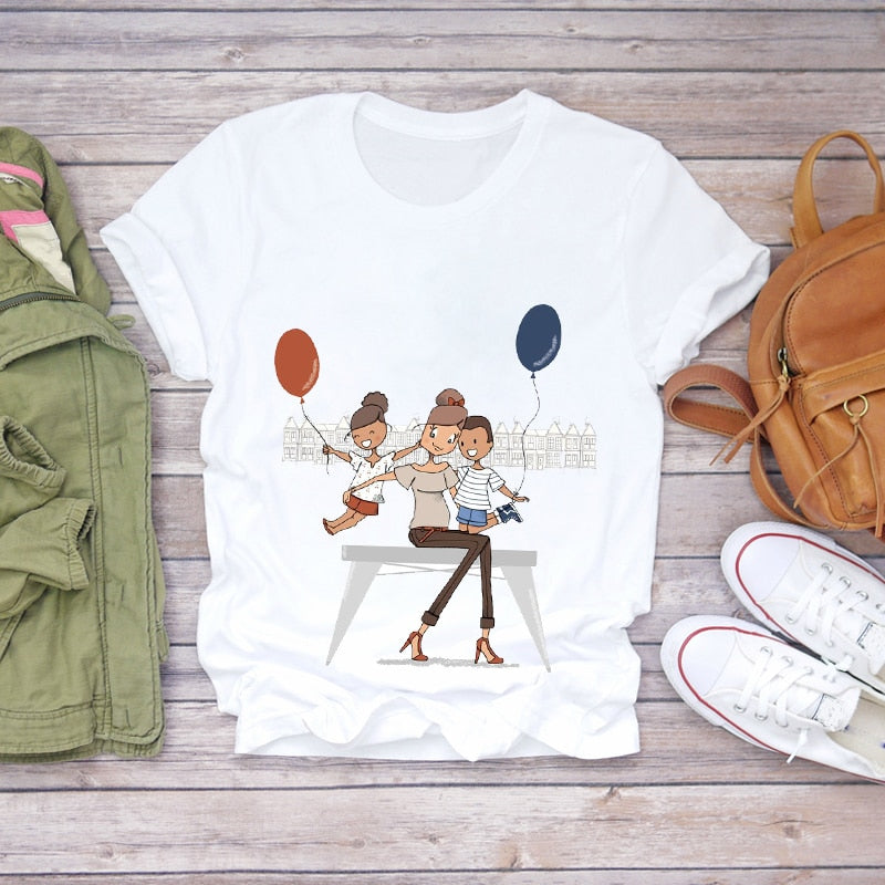 Dream Feather Print Summer Short Sleeve T-Shirts Top Graphic Plue Size - MERGE.DAY.1.FREESTYLE