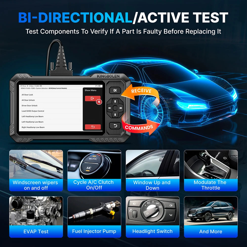 USA EU Warehouse Kingbolen S6 Elite Full System OBD2 Scanner Bi-directional Scan Tool Lifetime Free
