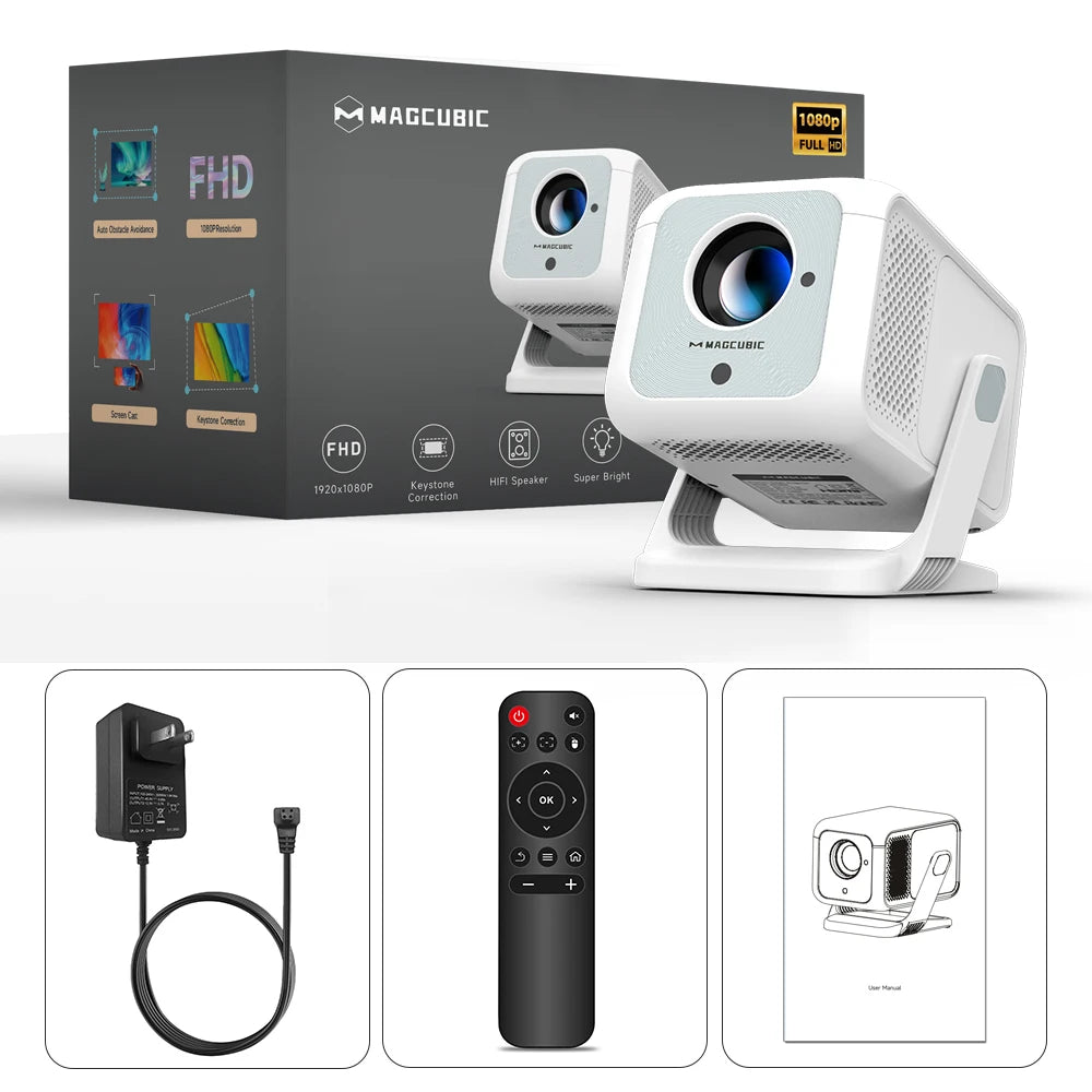 Portable Projector Magcubic HY310X Android 14 1080P 8K Support with Built-in Speakers Newest Model Outdoor Use From OEM Factory - MERGE.DAY.1.FREESTYLE