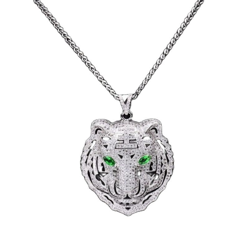 Hip Hop Fierce Shark Inlaid Zircon Pendant Charm Trend Necklace - MERGE.DAY.1.FREESTYLE