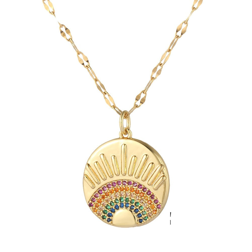 Boho Evil Bllue Eye Necklace for Women Men Snake All-seeing Eye Collar Necklace - MERGE.DAY.1.FREESTYLE