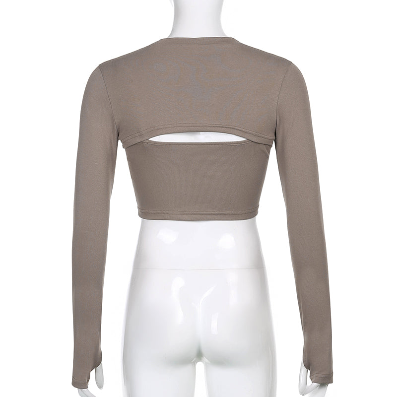 Sexy Hollow Knit Top Sweater Women Party Navel Slim Ribbed Summer Lady Shirts - MERGE.DAY.1.FREESTYLE