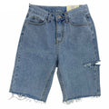 Women High Waist Riped Button Up Female Denim Shorts Jeans - MERGE.DAY.1.FREESTYLE