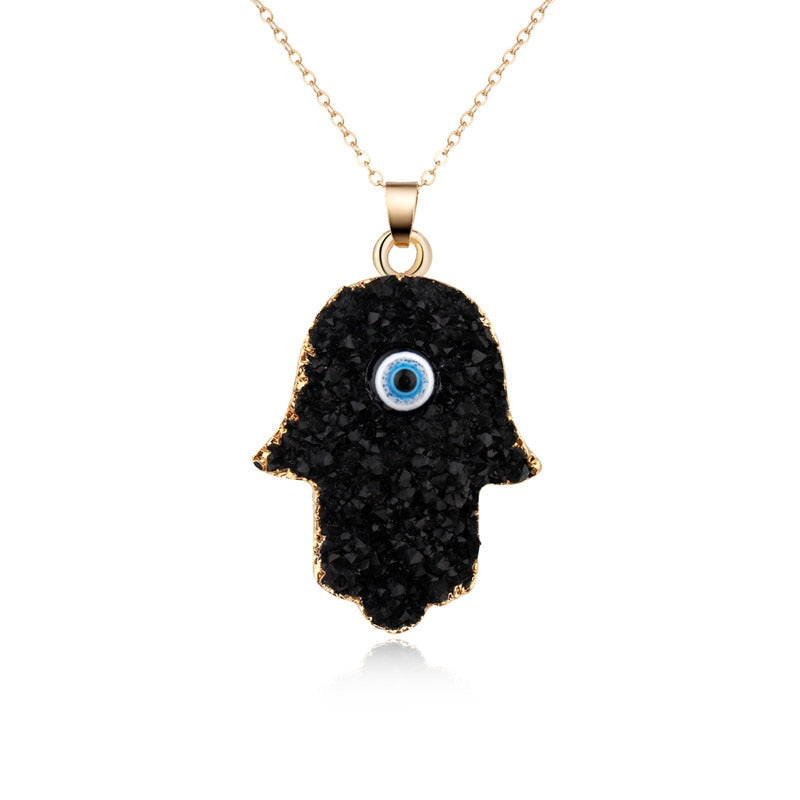 Turkish Evil Eye Pendant Choker Necklace Lucky Blue Evil Eyes Clavicle Chain Necklace - MERGE.DAY.1.FREESTYLE