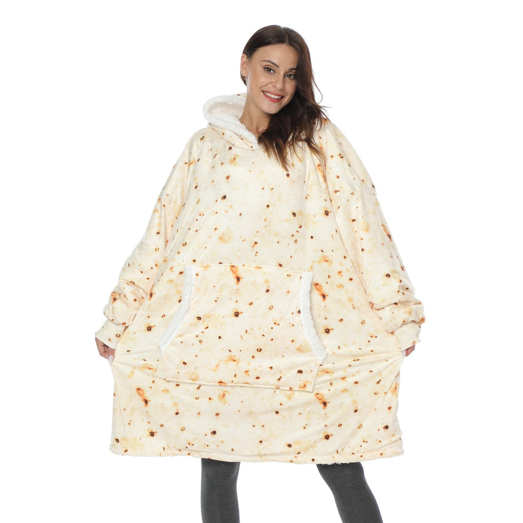 Winter Hoodies Fleece Giant TV Blanket With Sleeves Pullover - MERGE.DAY.1.FREESTYLE