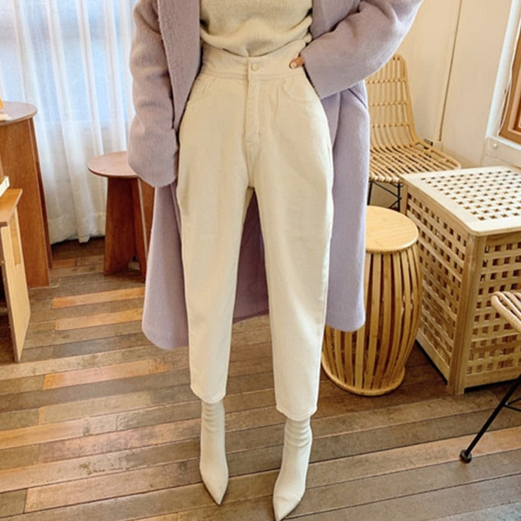 Harem Jeans Pants High Waist Loose Denim Jeans Female Buttons Trousers - MERGE.DAY.1.FREESTYLE