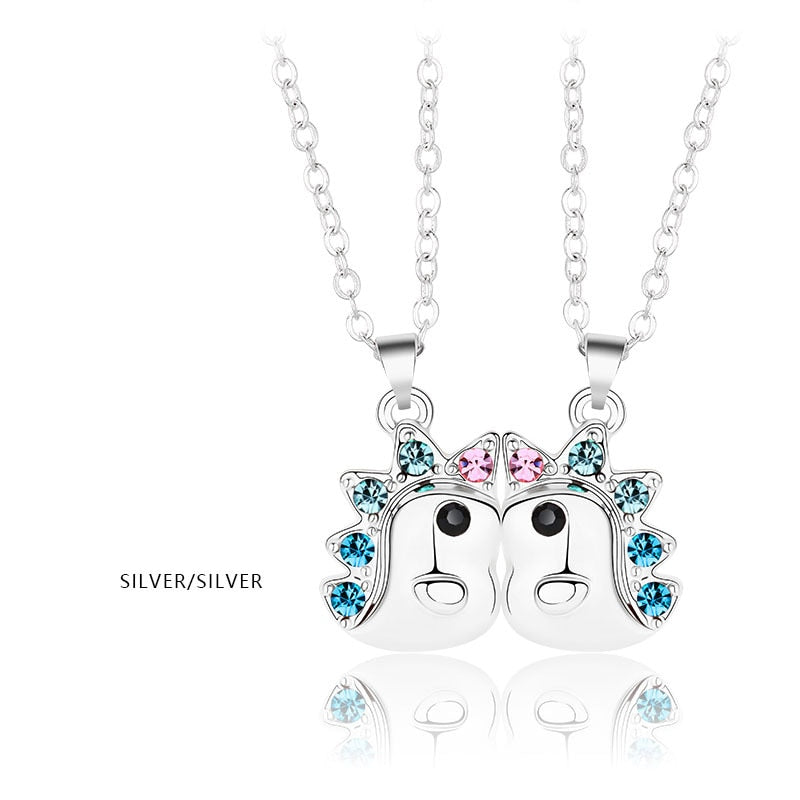 2Pcs/Set Magnetic Couple Necklace Unicorn Shaped Magnet Couple Necklace Jewelry - MERGE.DAY.1.FREESTYLE