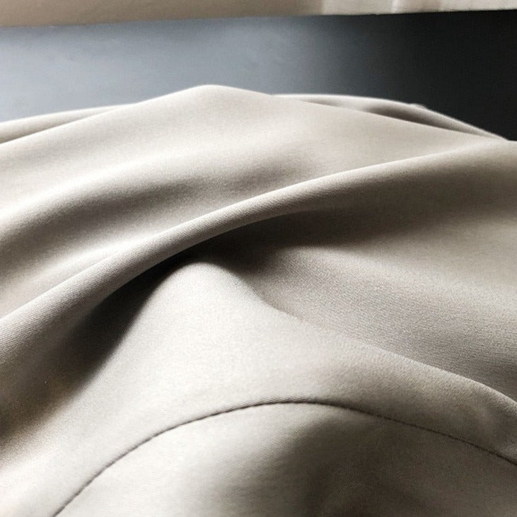 Satin Shirts Long Sleeve Turn Down Collar Elegant Office Ladies Workwear - MERGE.DAY.1.FREESTYLE