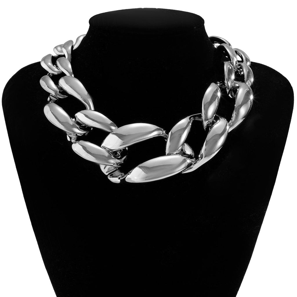 CCB Material Exaggerated Big Choker Necklace Collar for Women Hiphop Chunky Chain Necklace - MERGE.DAY.1.FREESTYLE