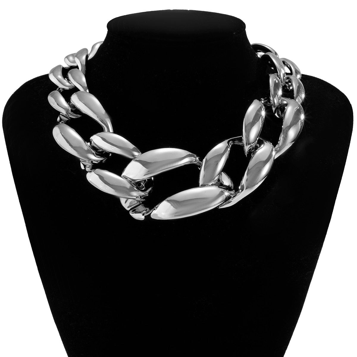 CCB Material Exaggerated Big Choker Necklace Collar for Women Hiphop Chunky Chain Necklace - MERGE.DAY.1.FREESTYLE