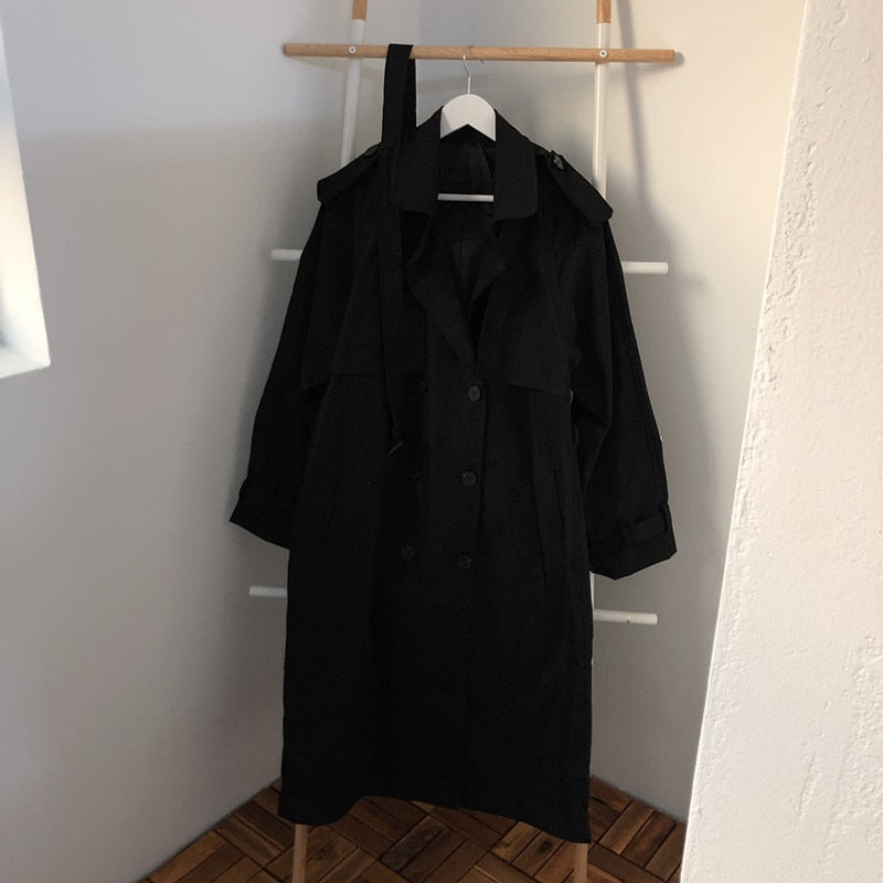 Loose Overcoat Autumn Winter Fashion Double-breasted Windbreaker Femme - MERGE.DAY.1.FREESTYLE