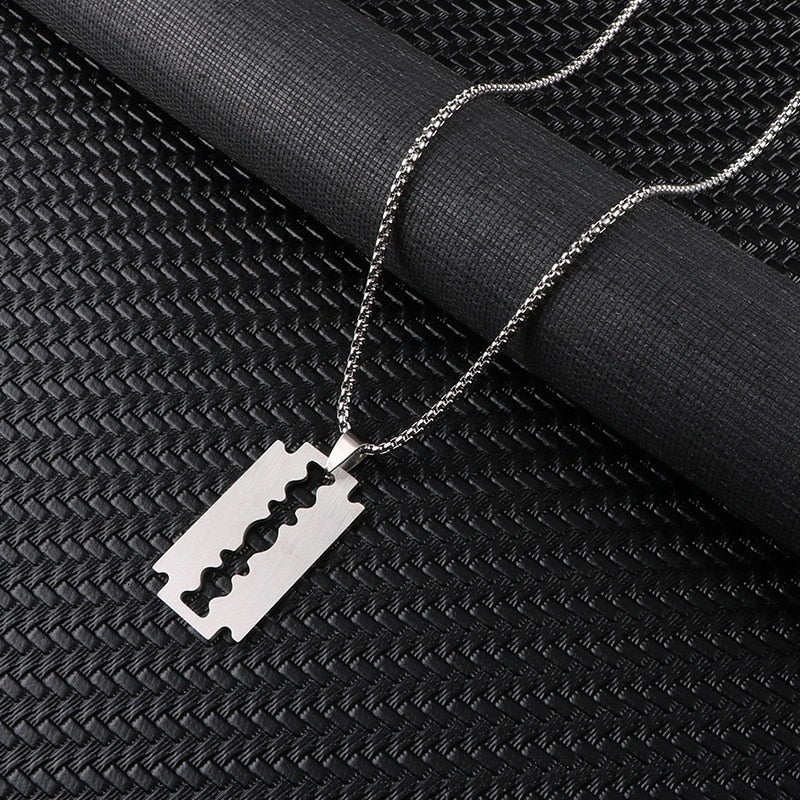 Hip Hop Blade Pendant Necklaces Razor Necklace - MERGE.DAY.1.FREESTYLE