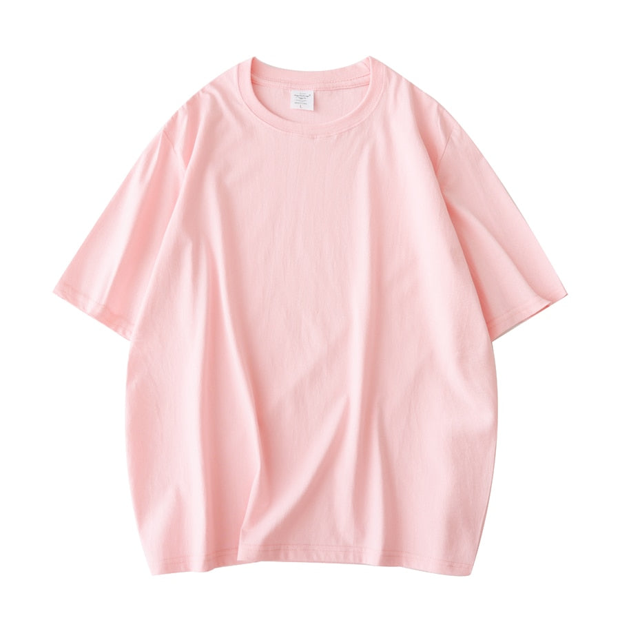 Women New Solid T shirts Female 100% Cotton Tees Lady Short Sleeve T-shirt Tops - MERGE.DAY.1.FREESTYLE