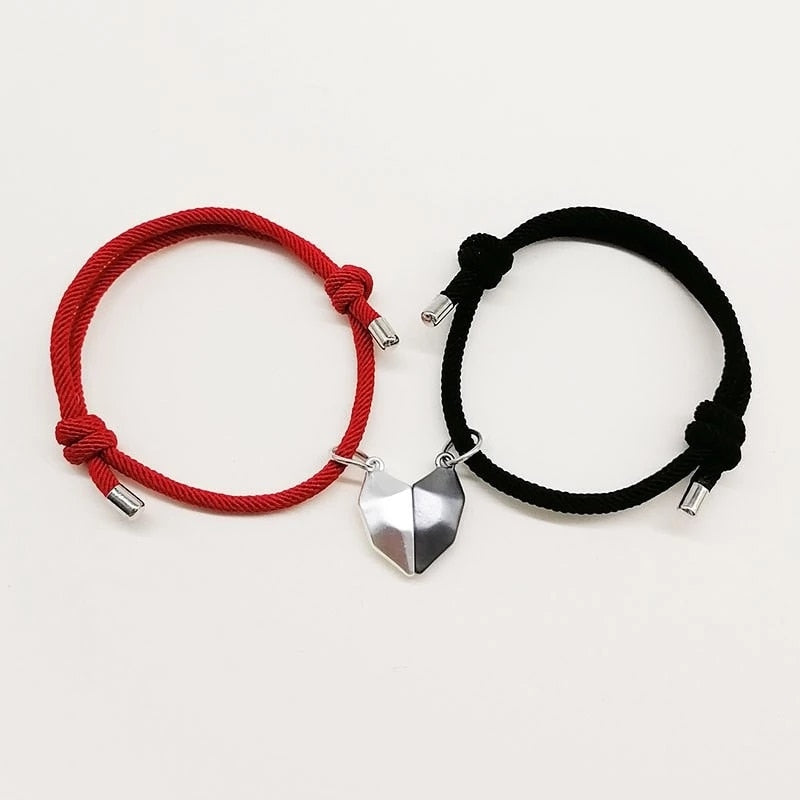 2Pcs Fashion Lovers Matching Friendship Heart Bracelet - MERGE.DAY.1.FREESTYLE