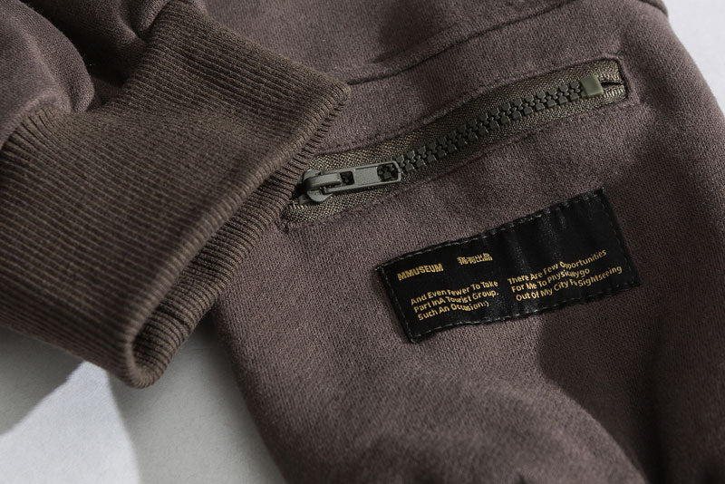 Zipper Pocket Smile Face Patchwork Fleece Hoodies Sweatshirts Streetwear - MERGE.DAY.1.FREESTYLE