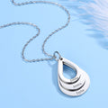 Personalized Name Necklaces Customized Engraved 3 Names Necklace Water Drop Shape Charm - MERGE.DAY.1.FREESTYLE