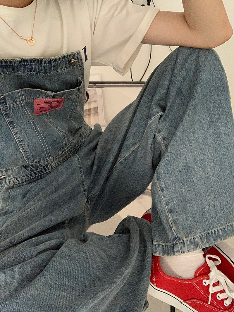 Casual Denim Jumpsuits Women Loose Overalls Baggy Wide Leg Rompers - MERGE.DAY.1.FREESTYLE