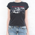 Classic Rock Graphic T Shirt Women Summer Round Neck Short Sleeve Cotton T Shirt - MERGE.DAY.1.FREESTYLE
