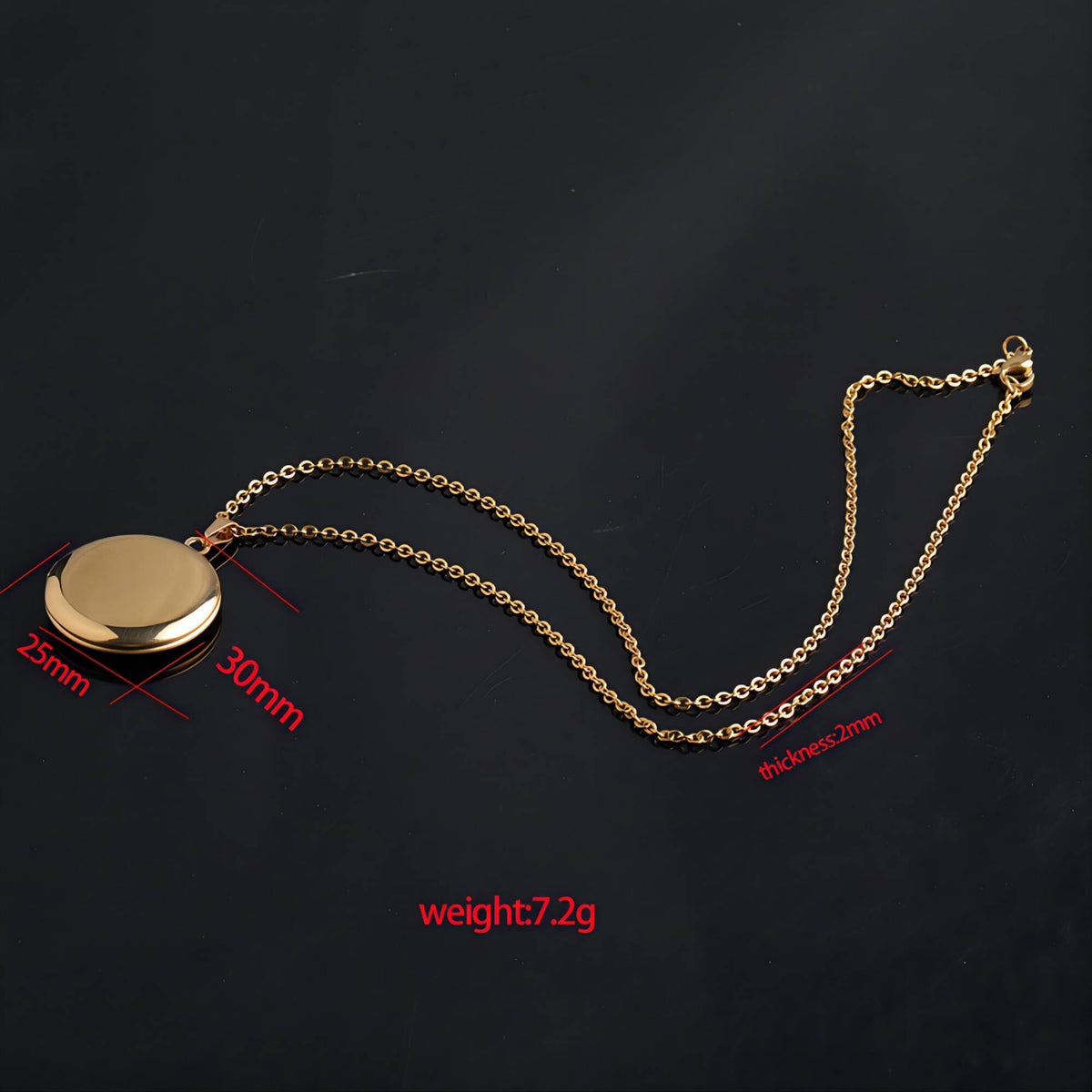 Wedding Gift For Couple Custom Color Photo Round Locket Necklaces Pendant - MERGE.DAY.1.FREESTYLE